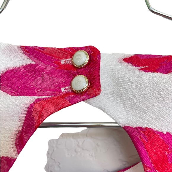 Entro Floral Puff Sleeve Open Back Mini Dress - Picture 6 of 6